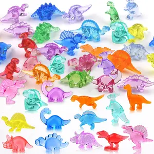 180 Pcs Mini Dinosaur Figures, Mini Resin Animals Figures to Hide, Small Plastic Dinosaur Figurines Miniature Ornaments Diving Gems for Vase Filler Fairy Garden Dino Party Decorations (Tiny Dinosaur)