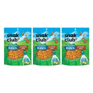 Snak Club Family Size Hidden Valley Ranch Crunch Mix DRC E-Comm 8 Ounce, 3 Pack Bundle