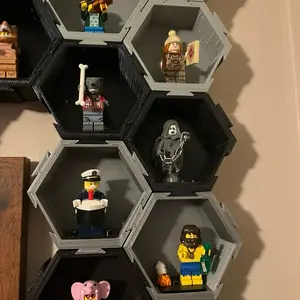 Modular Minifigure Wall-Mounted Display Compatible with Lego