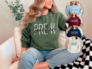 Custom School Spirit Sweatshirt, Custom Teacher Sweatshirt, Custom School Sweatshirt, Teacher Team Shirts, Personalized School Sweatshirt