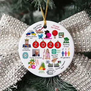2023 Year In Review Christmas Ornament, Major Events Ornament 2023, Year To Remember Ornament 2023, 2023 Review Ornament, Christmas Ornament