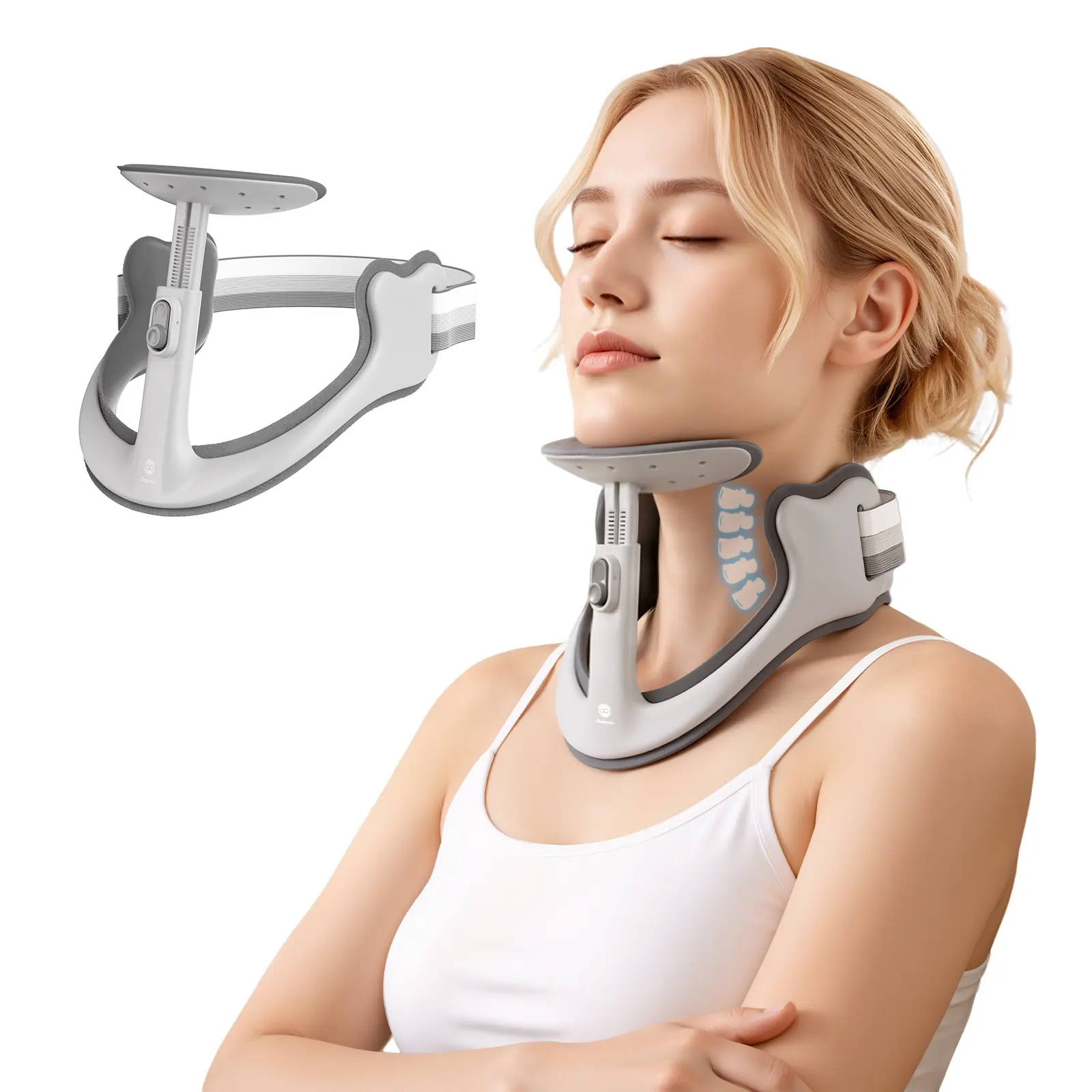 Owlprince Posture Corrector for Neck & Cervical Spine Alignment, 360° Adjustable Neck Brace for Pain Relief & Support, Upper Back & Forward Head Support, Healthcare Tool
