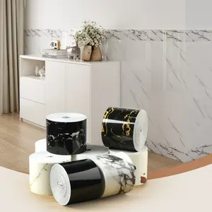 197 inches x 3.94 inches, Peel And Stick Wallpaper, large roll, Marble Pattern Wallpaper, Marble Backsplash Wallpaper, self-adhesive PVC brick imitation, DIY removable without residue, waterproof, wear-resistant, bedroom decoration