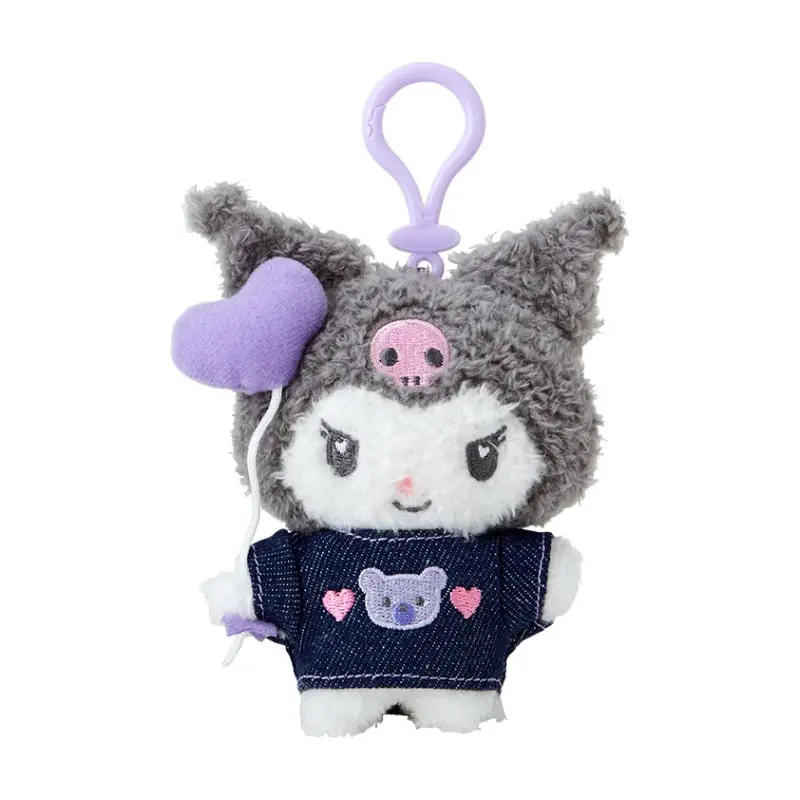 Kuromi Keychain Mascot Clip (Denim Patch Series)