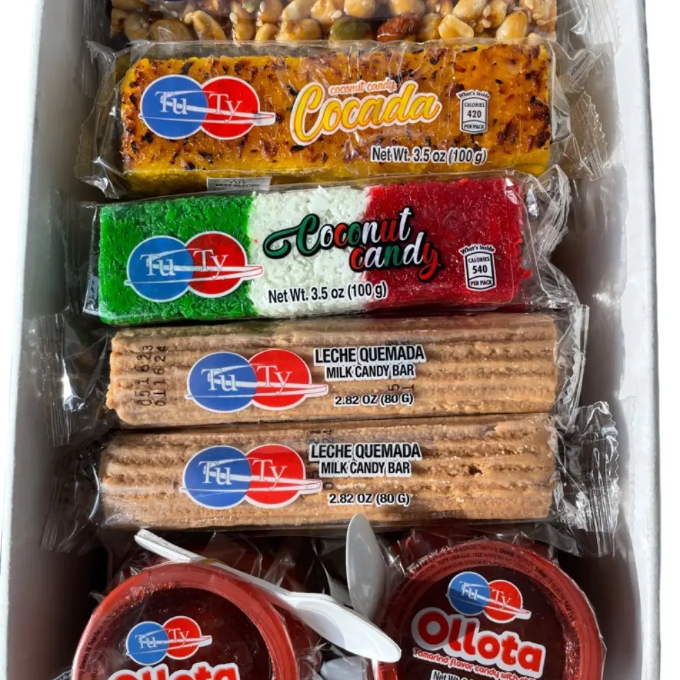 Tuty Mexican Sweets Candy (Box of 20) Coconut Candy Bar, Milk Candy Bar, Tamarindo Chili Delights and More