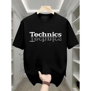 Technics Graphic Oversized Cotton T-Shirt, Comfort Casual Fashion Outfit, Perfect Valentine's Day Gift for Him Her, Ideal Present for Friends Family, Cute Stylish Everyday Tee