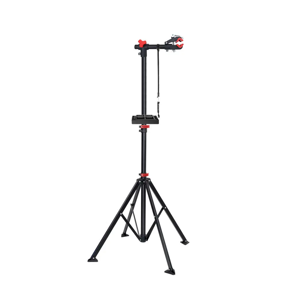 Heavy Duty Bicycle Repair Stand, Carbon Steel & Plastic Construction, Adjustable Height, Stable Folding Base (6.45kg), Bicycle Maintenance Rack for Home & Garage