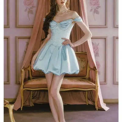 corina bud blue dress Pearl Embellished Burn Out Maxi - Corydalis Premium scuba crepe FITZROY & WILLA Soleil Dress