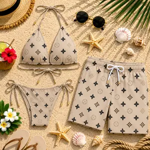 Signature Swim LO Matching Couple Swimwear Set 2026 - Viral Women’s Bikini, Men’s Shorts for Beach Vacation Gift