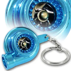 1pcs Universal Purple Blue Gold or Green Turbo Charger Bearing Spinning Turbine Key Chain Ring