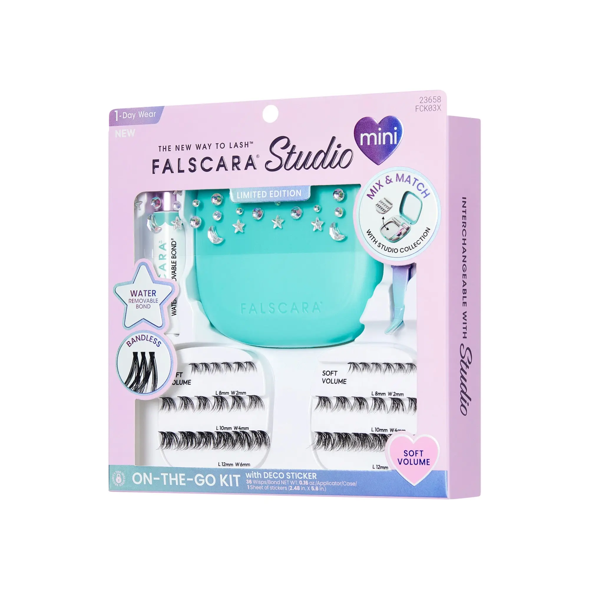 Falscara Studio Mini Festival On-The-Go Kit - Soft Volume | DIY False Lash Extensions, Cluster Lash, Wispy Lashes, 36 Wisps, 8mm-12mm Falscara Studio Mini Festival On-The-Go Kit - Soft Volume | DIY False Lash Extensions, Cluster Lash, Wispy Lashes, 36 Wisps, 8mm-12mm