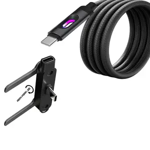 PD Ring Light USB-C to C Type Stand Charging Adapter Connector, Fast Charging Line with Invisible Stand, Detachable, Suitable for Gaming Office, Charger
