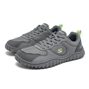 HOBIBEAR Wide Toe Box Men's Barefoot Shoes Spring Autumn Casual Walking Sports Shoes with Anti-Slip Rubber Sole for Everyday Wear Comfortable Breathable Design