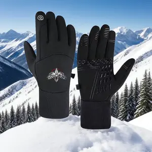 Cool winter Cycling gloves extreme cold Bray Wyatt s Death Motorcycle gloves Suitable for men and women skiing,hiking,cycling,and outdoor activities.