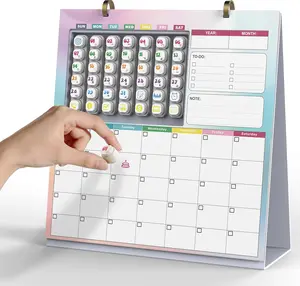 The Ultimate Reusable Desk Calendar with Event Stamps - Stay Organized All Year Long!