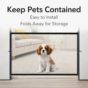 2026 New Pet Isolation Net, No Drilling Foldable Portable Cat Dog Protective Fence, Home Corridor Balcony Safety Barrier, Expandable Anti-Escape Mesh Gate