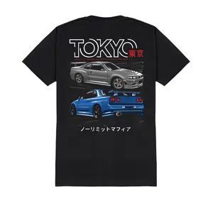 JDM Car Skyline GT-R R34 Legendary Graphic Tee Streetwear T-Shirt Sweatshirt Hoodie 2 Sided Gift for Car Lovers