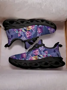 Kids K-Pop Hunter Girl Team Cool Bottom Print Casual Sports Shoes, Sneakers Trainer Shoes, Breathable Mesh Upper, Unisex, All Seasons