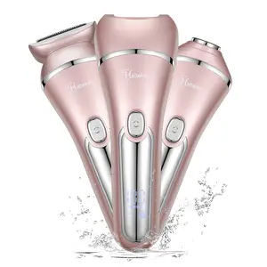 3 in 1 Hair Removal Device for Women, USB Rechargeable Cordless Waterproof Shaver and Trimmer Kit, Wet and Dry Use, Perfect Gift for Mother's Day and Valentine's Day