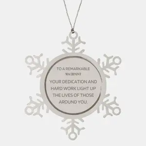 Remarkable Machinist Gifts, Your dedication and hard work, Inspirational Birthday Christmas Unique Snowflake Ornament For Machinist, Coworkers, Men, Women, Friends