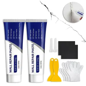 Drywall Repair Kit, 250 g Wall Mending Agent- 1 Pack, Wall Spackle Repair Kit with Scraper, Patch for Wall Hole Filler, White Spackle Wall Repair Paste, Plaster Dent