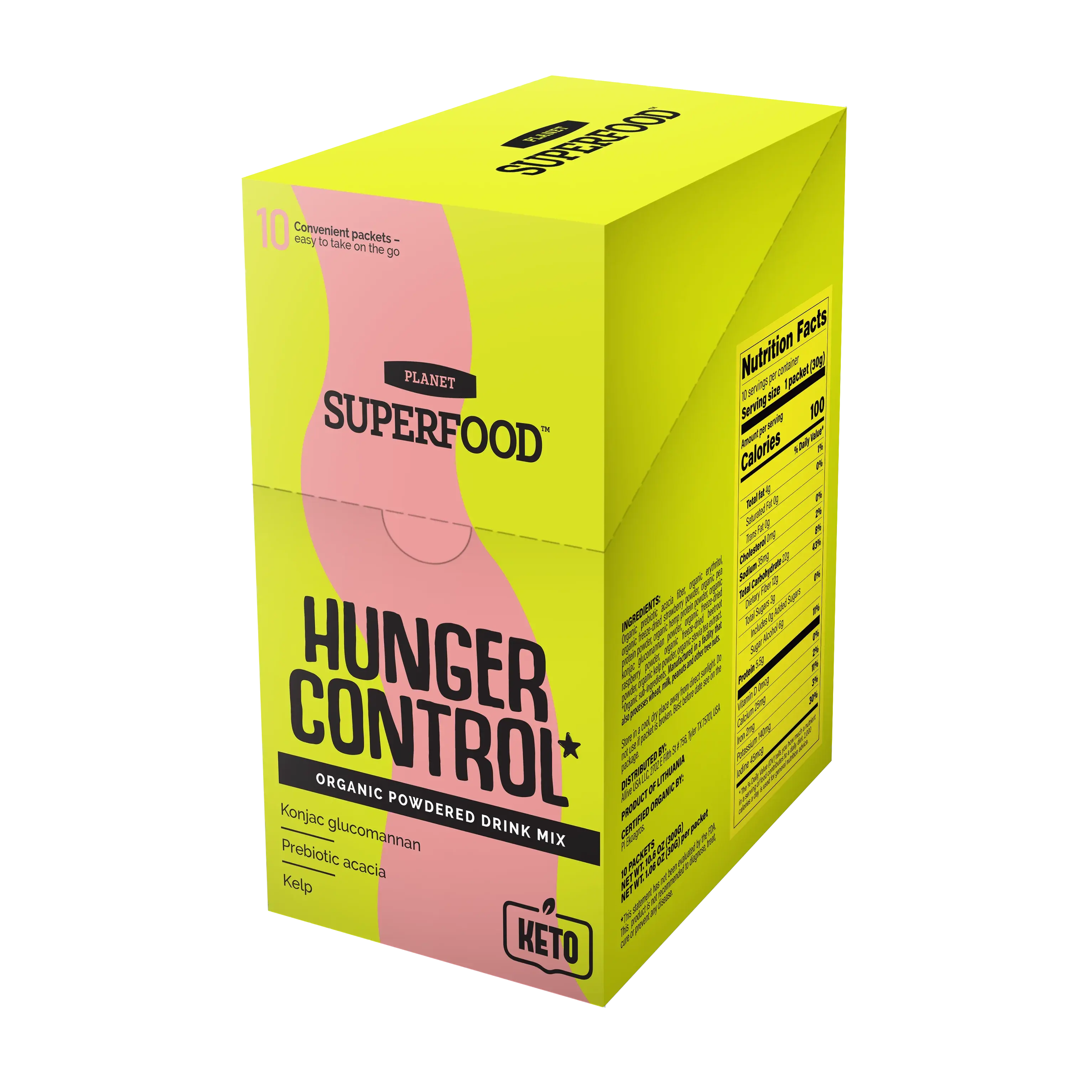 Planet Superfood - Protein Powder Organic Hunger - Case Of 6-10.6 Ounces