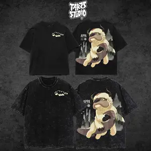 Avatar Team Appa, Yip Yip 17 The last Air Bender HeroDouble Printed Oversize Tshirt Sweater Hoodie heavytweight Acid Washed Tee TV Show Graphic Top Cotton Gift T-Shirt For Comic Lover, Gift T-Shirt For Movie Lover avatar