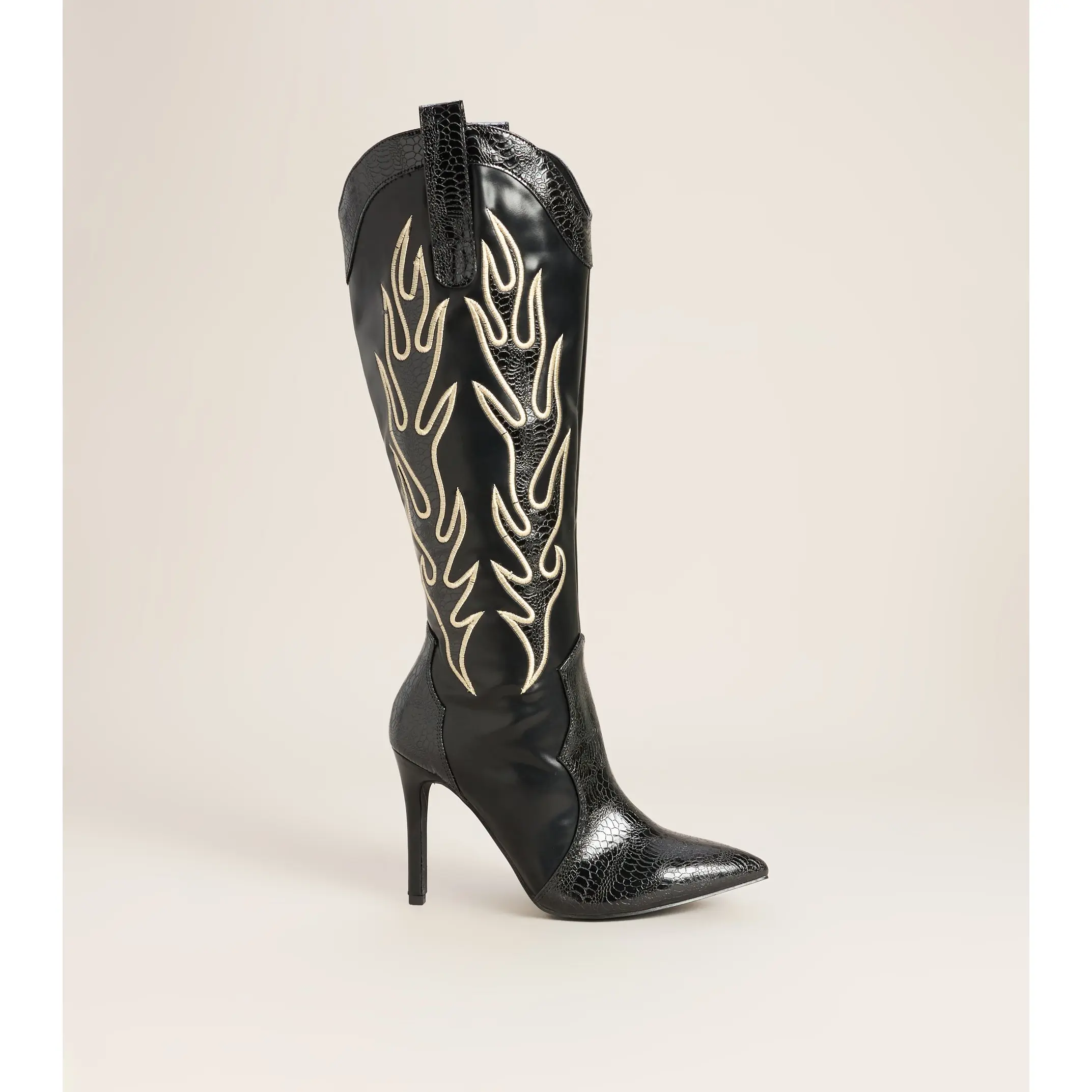 Front Row Flame Western Stiletto Boots
