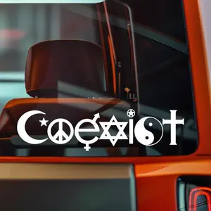 Coexist Vinyl Decal Sticker Window Laptop Bumper Holograph Chrome Carbon Calcomanía Windshield