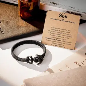 To My Boy Bracelet Gifts for Son Grandson Christmas Birthday Gifts
