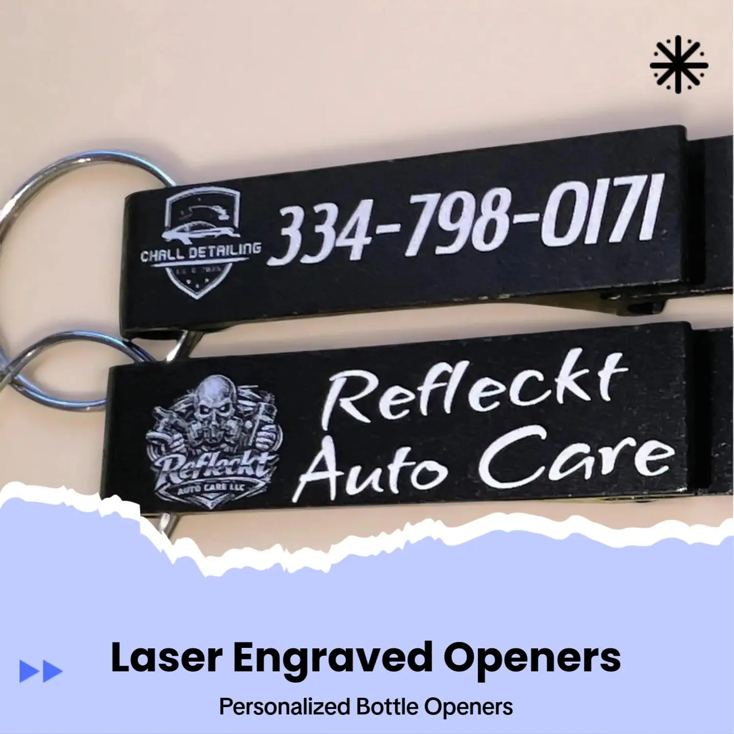 Custom Laser Engraved Bottle Openers (10 Pack) Home Bar Accessories Cocktail Accessories