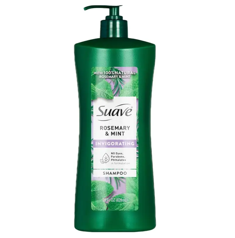 Suave Invigorating Shampoo with Rosemary & Mint, Refreshing & Replenishing Care for Healthy-Looking Hair, No Parabens, Phthalates, or Dyes, 28 FL OZ Bottle