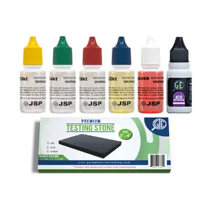 Gold and Silver Jewelry Testing Solutions Kit 10k 14k 18k 22k 24k Scratch Stone Acid Test Scrap Bars Coins
