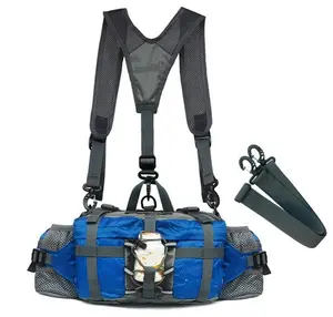 Outdoor Waist Bag Padded Adjustable Shoulder Pads Side & Inner Pockets