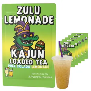 Kajun Loaded Tea Packets \u2013 Zulu Lemonade | Pina Colada & Lemonade Flavor | Sugar Free Energy Tea Powder | 250mg Green Tea Caffeine | Zero Calories | Keto Friendly
