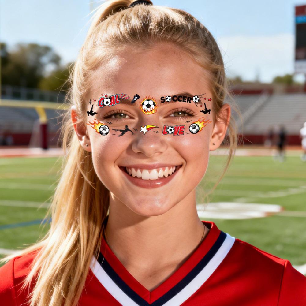 Cross-border supply World Cup football tattoo stickers, temporary face tattoo stickers for fans and cheerleaders to support the event