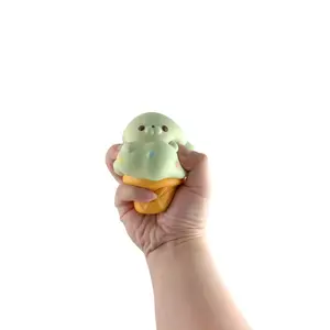 Fluffmellies Ice Cream-Scented Seal Squishy Toy - Fidgets Squishies, Stress Relief Squishies for Classic & Novelty Toy Enthusiasts
