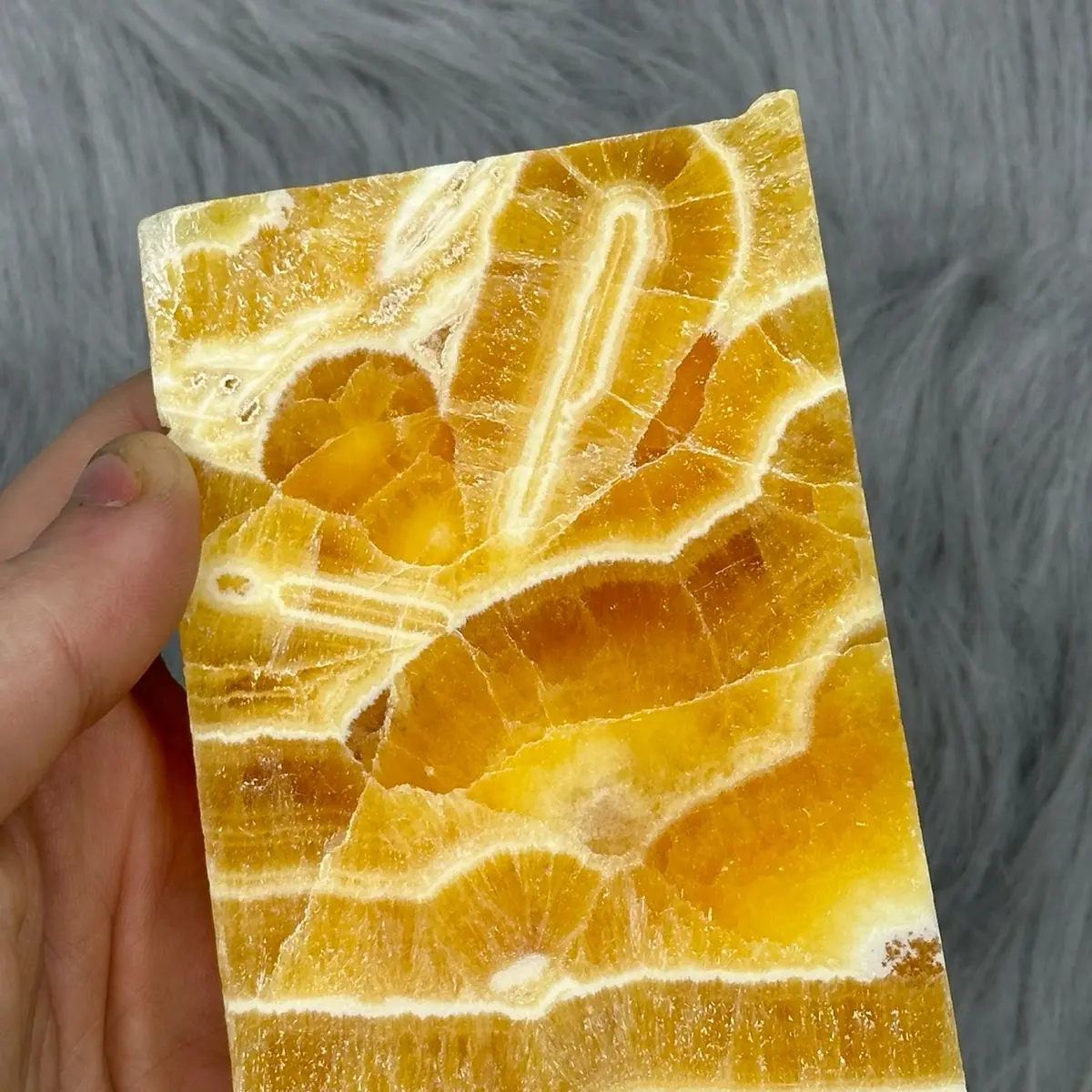 Beautiful Natural Yellow Calcite Slab “A”