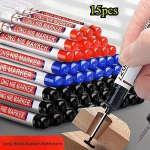 Long-Tip Permanent Marker Pens, Precision Marking Tools, Ideal for DIY Projects, Professional Use, Waterproof, Quick Dry, Permanent Drawing Markers
