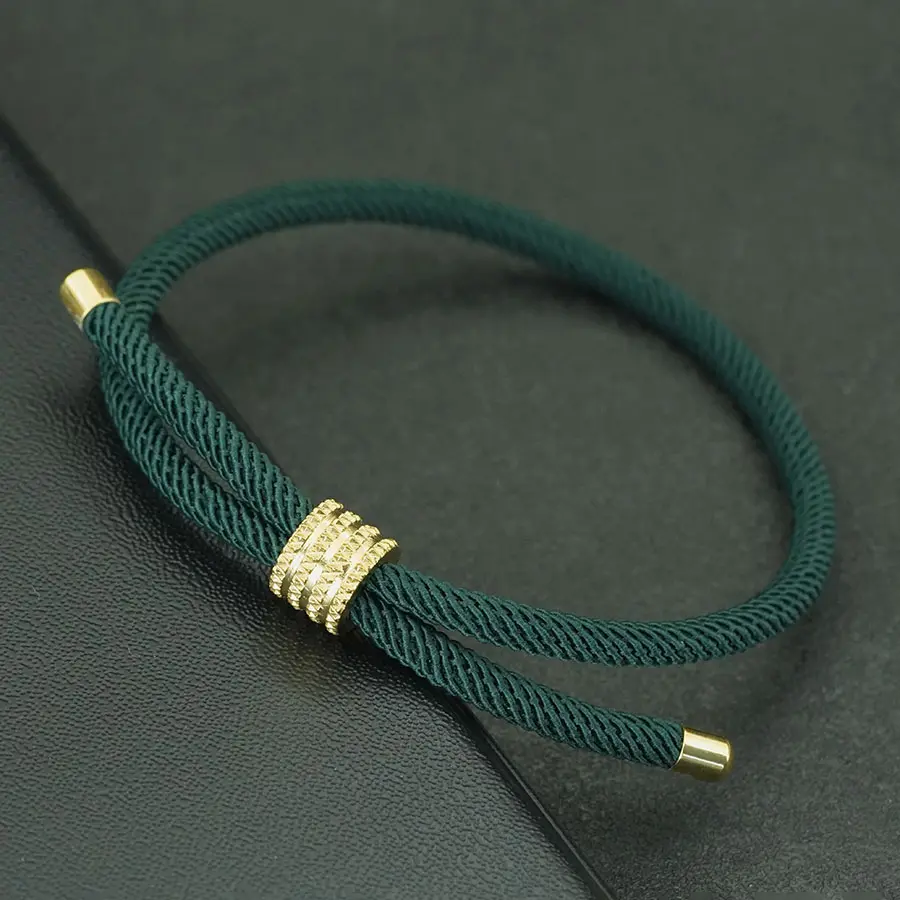 Minimalist Grade A Milan Rope Bracelet Unisex Sliding Adjustable Stainless Steel Chain Wrap Braslet Leisure Daily Couple Pulsera