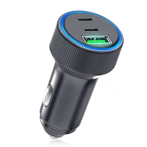 66W USB C Fast Car Charger,Dual PD30W & QC3.0 Car Charger Adapter for iPhone, iPad, Samsung Galaxy, LG, Google Pixel GPS, Z Play Droid, Motorola