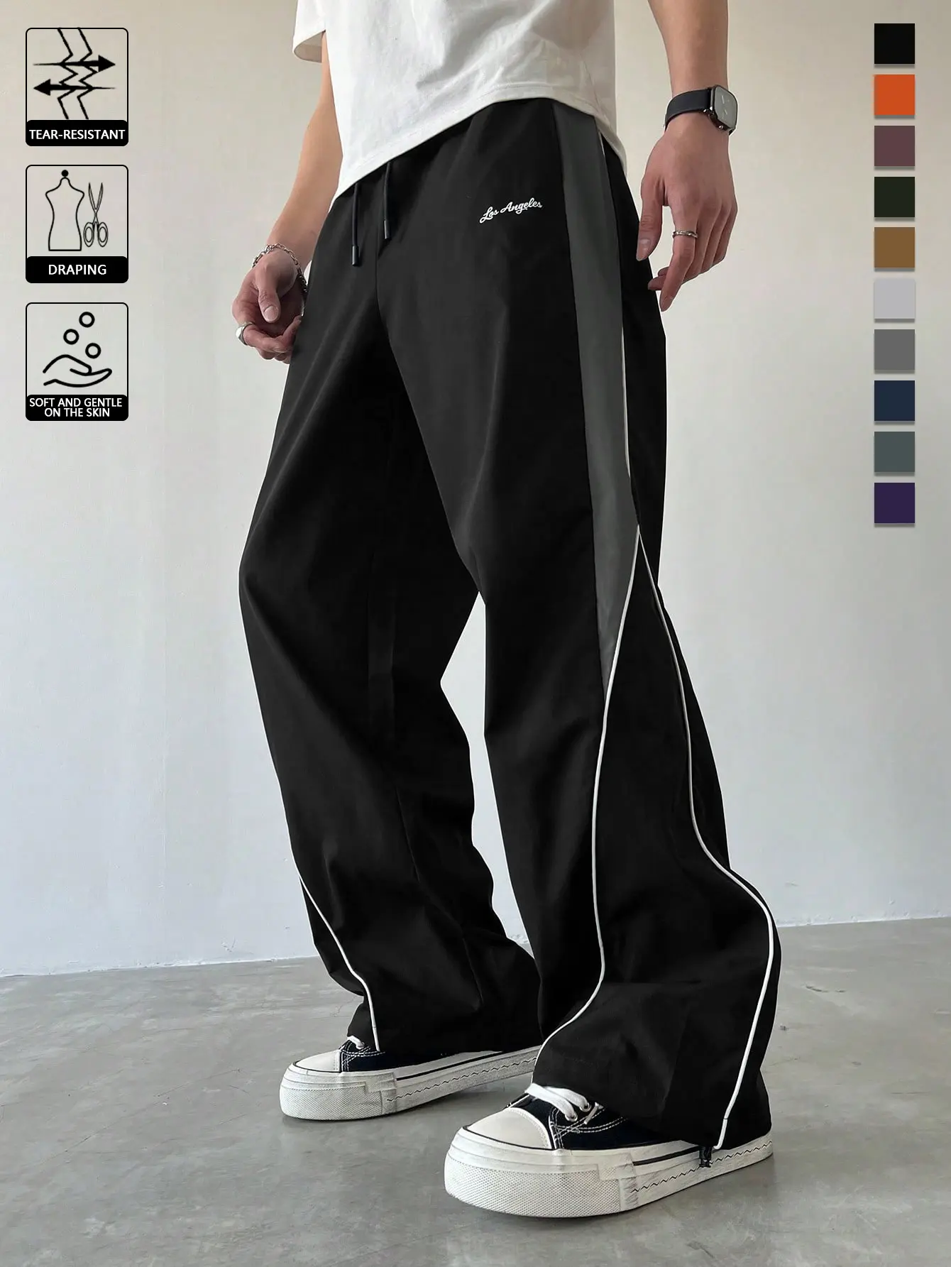Men's Casual Comfortable Patchwork Design Tie-Dye Sports Versatile, Suitable for Everyday Wear, Street Style Fashion Y2 Outfit, Streetwear, All Seasons Appropriate，work holiday party outfit，birthday outfits，pants men，cargo pants for men High Rise Joggers
