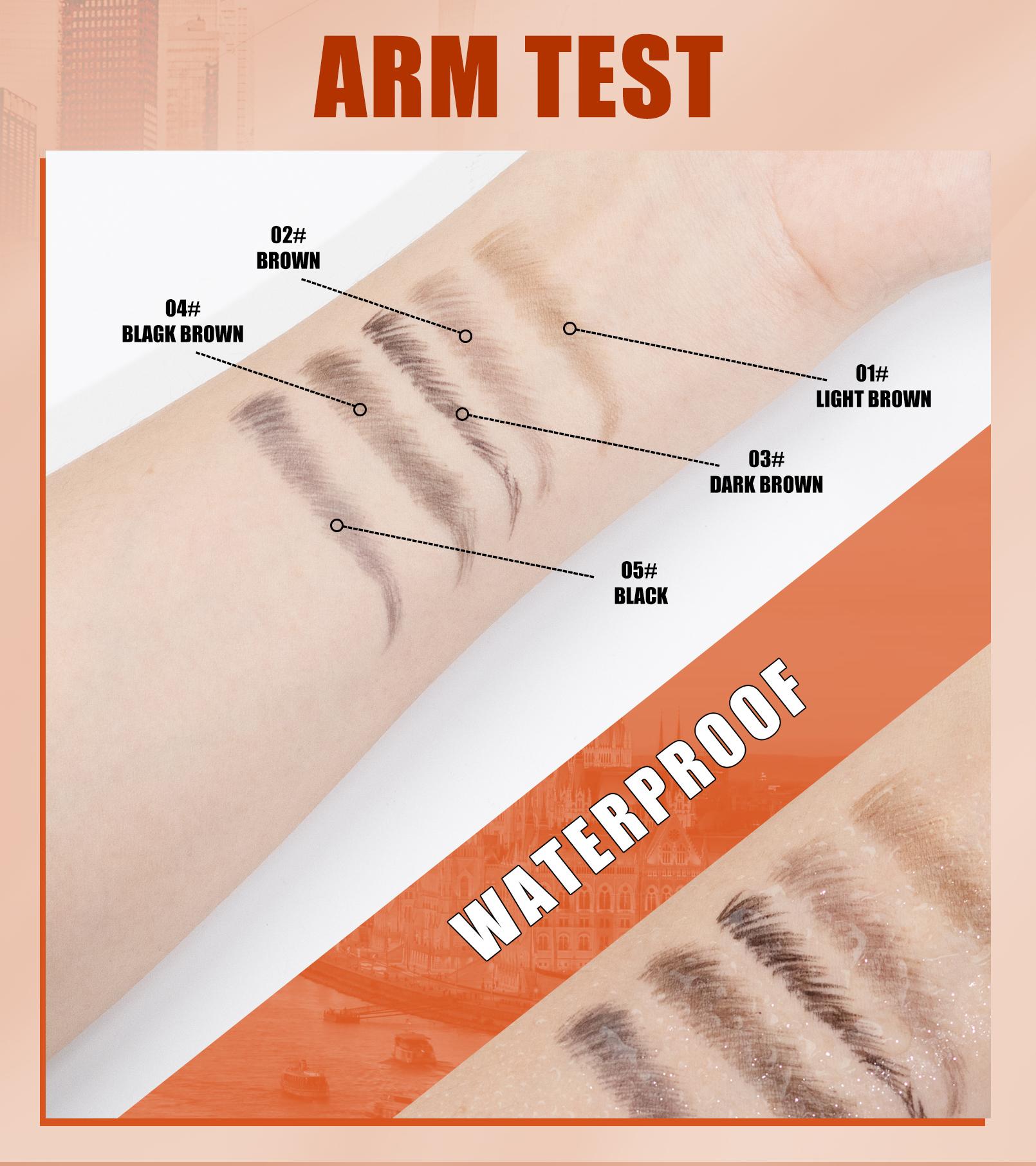 W3W 4D Dual-Ended Hair Stroke Brow Pen - Waterproof Long-Lasting Eyebrow Makeup, Natural Microblading Brows, 0.01mm Micro-Forked Tip, 5 Shades, Beginner-Friendly, Quick-Drying Formula