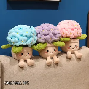 Hydrangea Potted Plush Toy Doll, Perfect Gift for Birthdays, Valentine's Day, Weddings, Mother's Day, Unisex Decorative Ornament