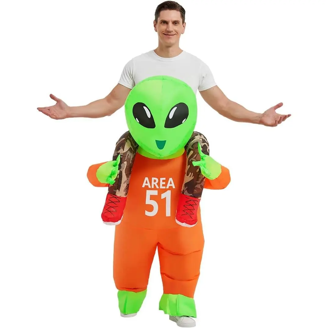 Inflatables Costume for Adults Alien Costume Men Women Funny Blow up Halloween Costume for Fancy Dress