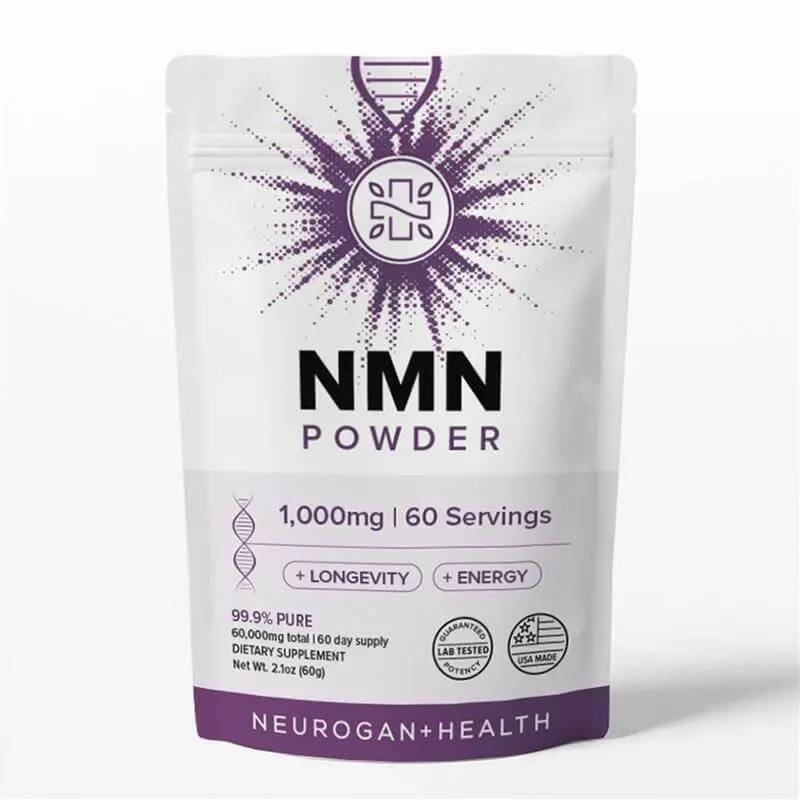 Neurogan Health Pure NMN Powder | Nicotinamide Mononucleotide, 1,000 mg Per Serving, 60 Servings.