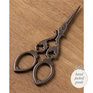 Vintage Style Embroidery Scissors with Brocade Sheath