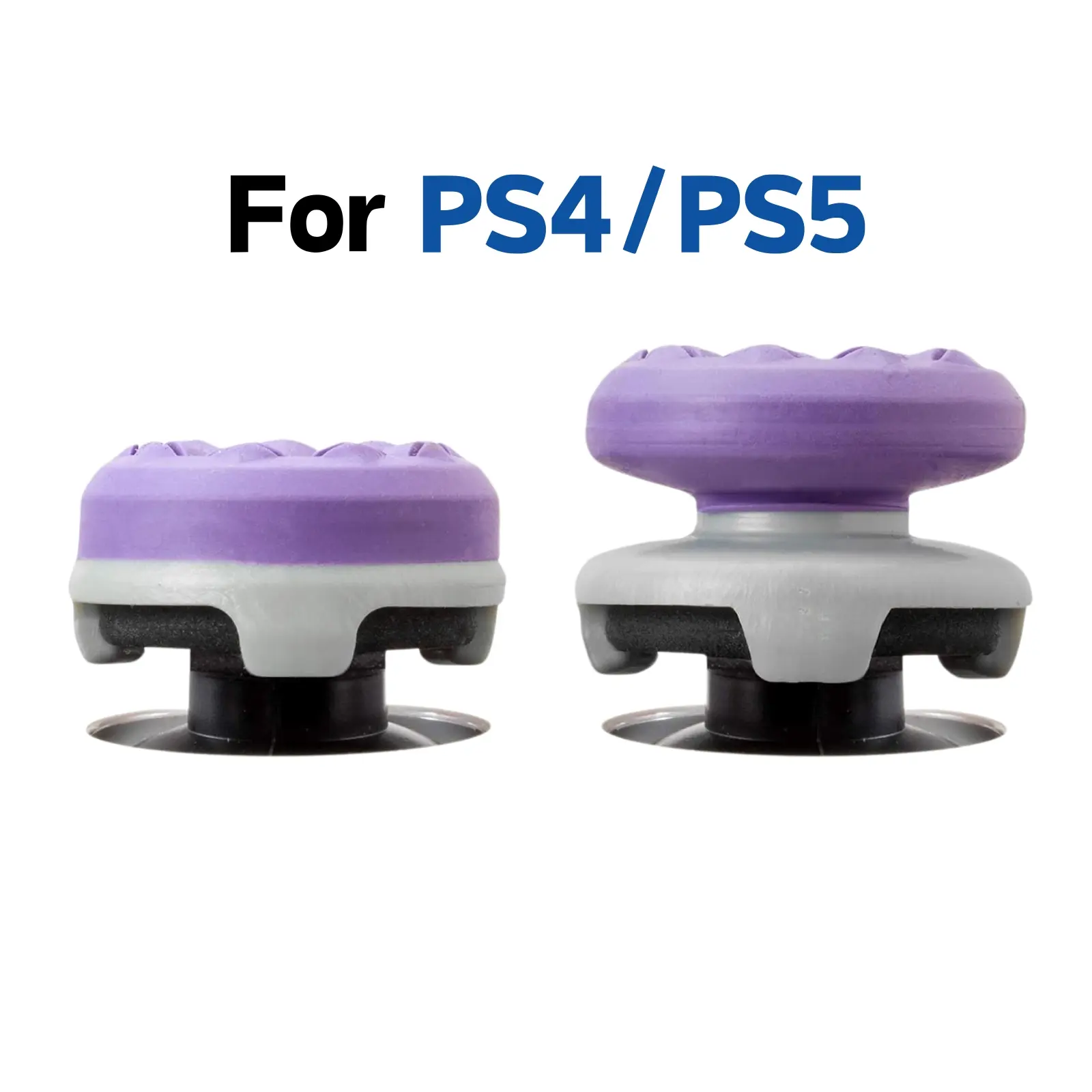 Gaming Thumb Grips For PS5/PS4, Superior Precision, Anti-Slip, Wear-Resistant, 1 High-Rise 1 Mid-Rise, PS5 Accessories, Joystick Caps For PS5/PS4