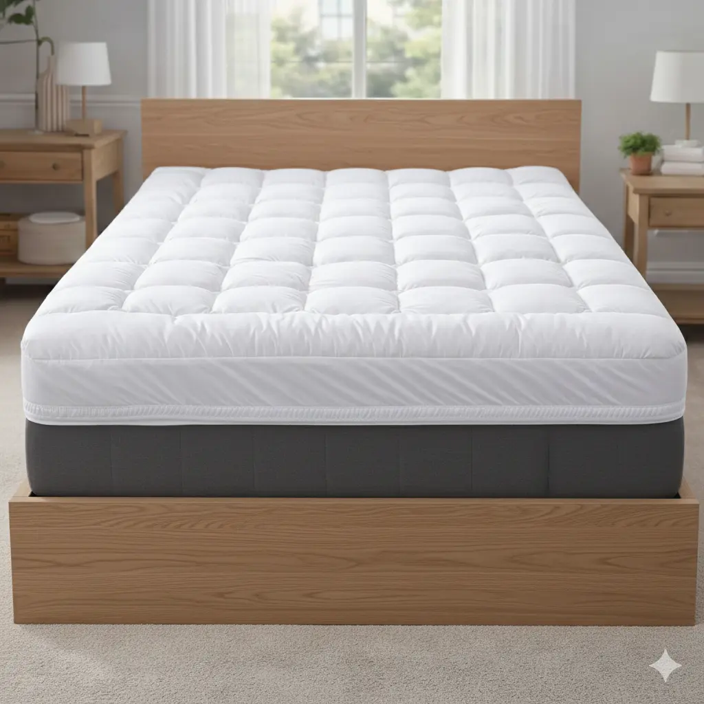 Premium 10 CM Mattress Topper for Extra Comfort & Support High Density Foam Hypoallergenic Cooling Breathable Ideal for Better Sleep