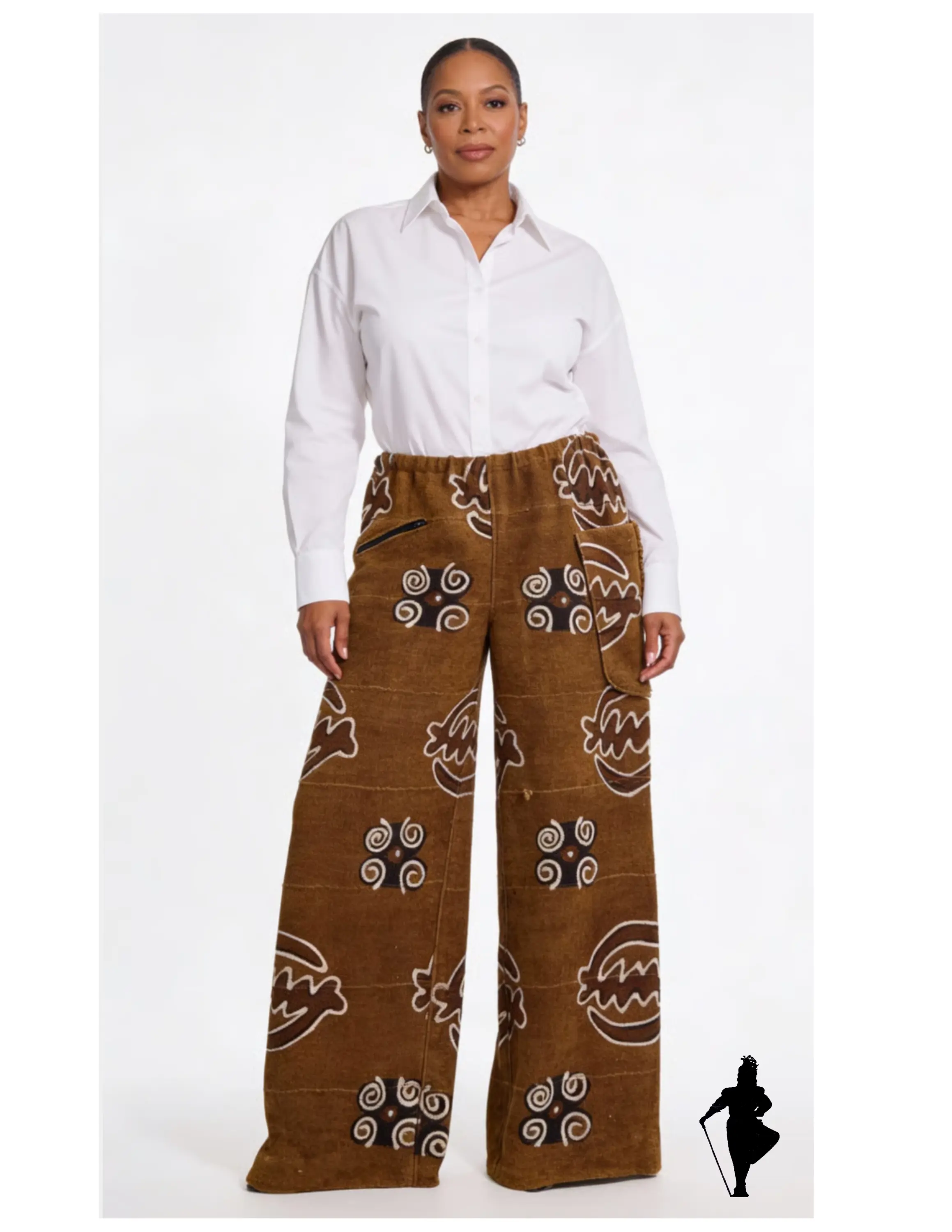 Unisex Adinkra Mudcloth Pants | Handwoven Mudcloth from Mali | Handmade in Los Angeles